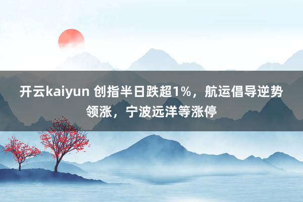 开云kaiyun 创指半日跌超1%，航运倡导逆势领涨，宁波远洋等涨停