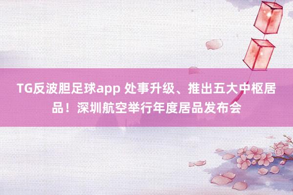 TG反波胆足球app 处事升级、推出五大中枢居品！深圳航空举行年度居品发布会