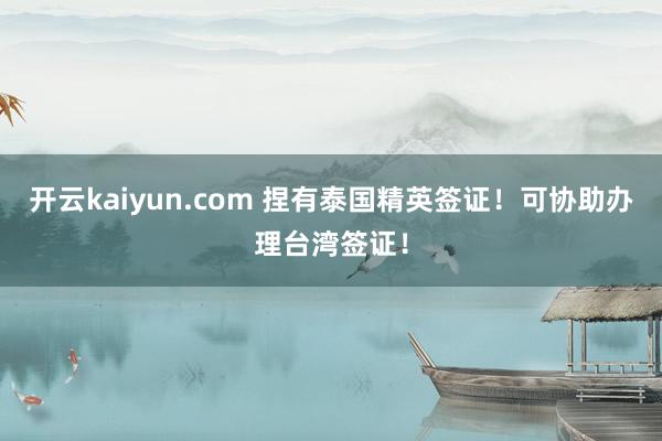 开云kaiyun.com 捏有泰国精英签证！可协助办理台湾签证！