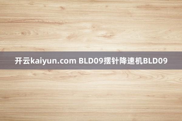 开云kaiyun.com BLD09摆针降速机BLD09