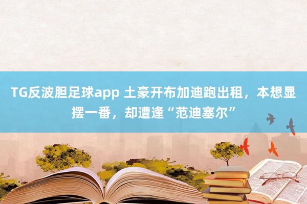 TG反波胆足球app 土豪开布加迪跑出租，本想显摆一番，却遭逢“范迪塞尔”