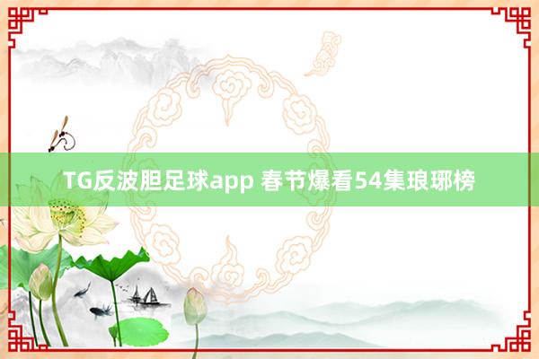 TG反波胆足球app 春节爆看54集琅琊榜