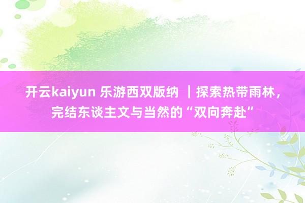 开云kaiyun 乐游西双版纳 ｜探索热带雨林，完结东谈主文与当然的“双向奔赴”