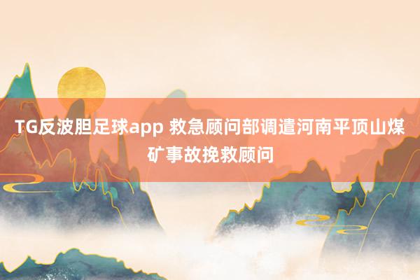 TG反波胆足球app 救急顾问部调遣河南平顶山煤矿事故挽救顾问