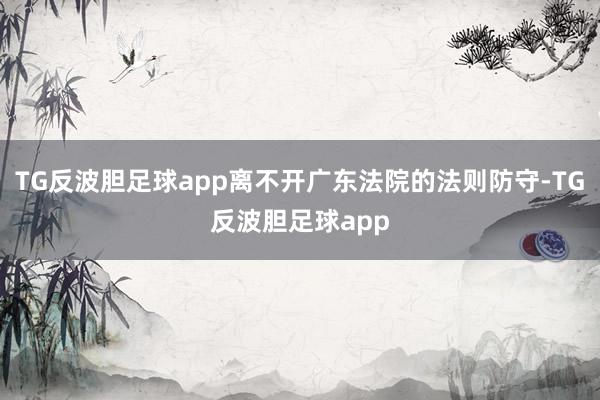 TG反波胆足球app离不开广东法院的法则防守-TG反波胆足球app