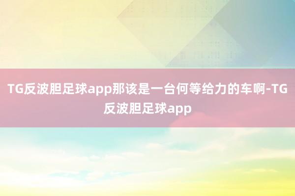 TG反波胆足球app那该是一台何等给力的车啊-TG反波胆足球app