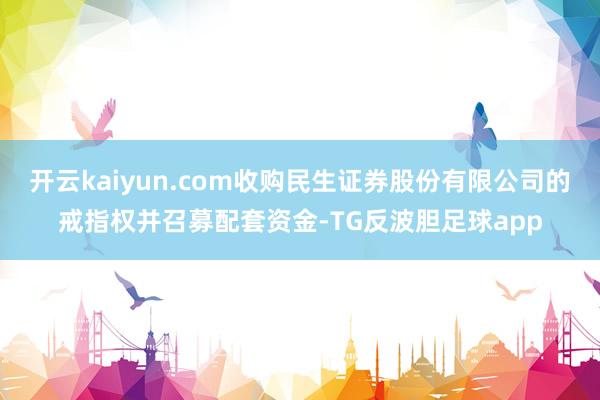 开云kaiyun.com收购民生证券股份有限公司的戒指权并召募配套资金-TG反波胆足球app