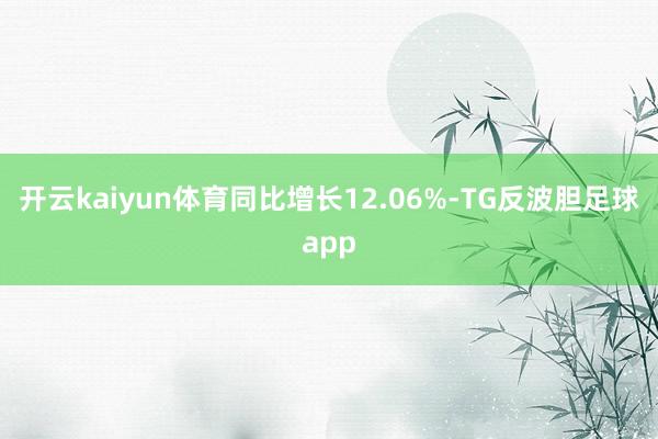 开云kaiyun体育同比增长12.06%-TG反波胆足球app