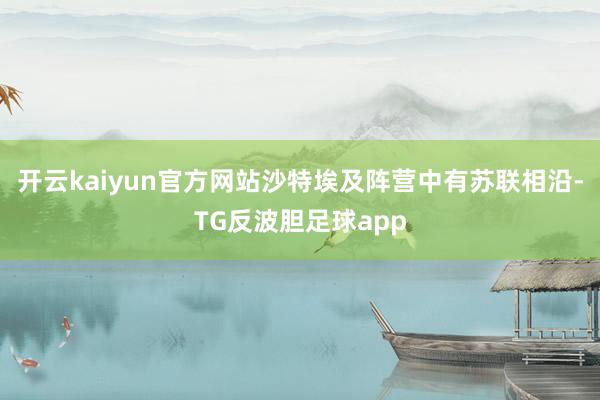 开云kaiyun官方网站沙特埃及阵营中有苏联相沿-TG反波胆足球app