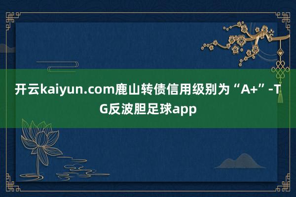 开云kaiyun.com鹿山转债信用级别为“A+”-TG反波胆足球app