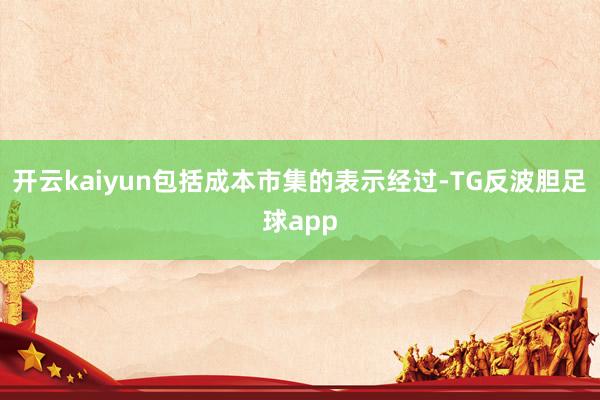 开云kaiyun包括成本市集的表示经过-TG反波胆足球app