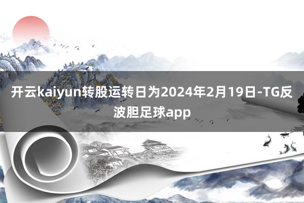 开云kaiyun转股运转日为2024年2月19日-TG反波胆足球app