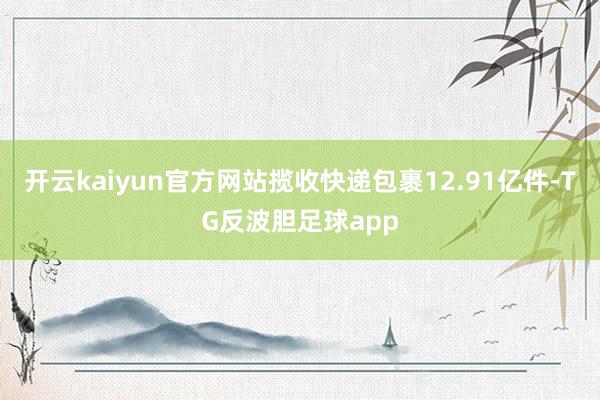 开云kaiyun官方网站揽收快递包裹12.91亿件-TG反波胆足球app