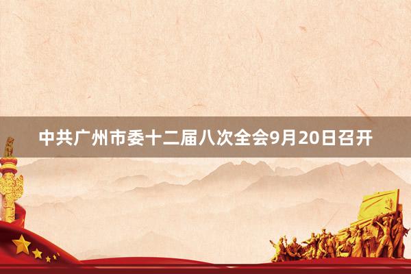 中共广州市委十二届八次全会9月20日召开