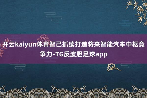 开云kaiyun体育智己抓续打造将来智能汽车中枢竞争力-TG反波胆足球app