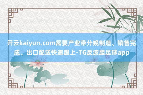 开云kaiyun.com需要产业带分娩制造、销售完成、出口配送快速跟上-TG反波胆足球app