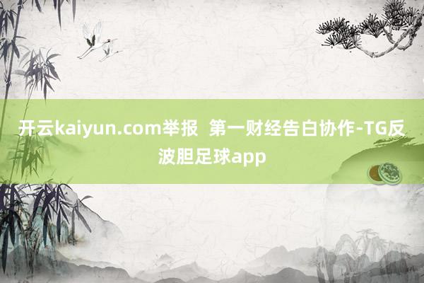 开云kaiyun.com举报  第一财经告白协作-TG反波胆足球app