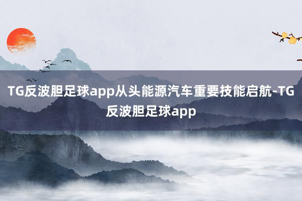 TG反波胆足球app从头能源汽车重要技能启航-TG反波胆足球app