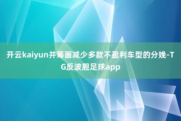 开云kaiyun并筹画减少多款不盈利车型的分娩-TG反波胆足球app