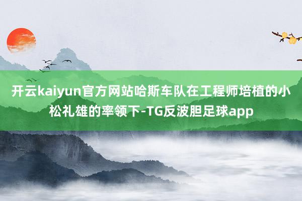 开云kaiyun官方网站哈斯车队在工程师培植的小松礼雄的率领下-TG反波胆足球app