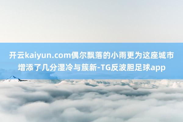 开云kaiyun.com偶尔飘落的小雨更为这座城市增添了几分湿冷与簇新-TG反波胆足球app