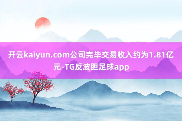 开云kaiyun.com公司完毕交易收入约为1.81亿元-TG反波胆足球app