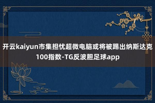 开云kaiyun市集担忧超微电脑或将被踢出纳斯达克100指数-TG反波胆足球app