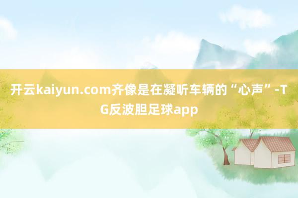 开云kaiyun.com齐像是在凝听车辆的“心声”-TG反波胆足球app