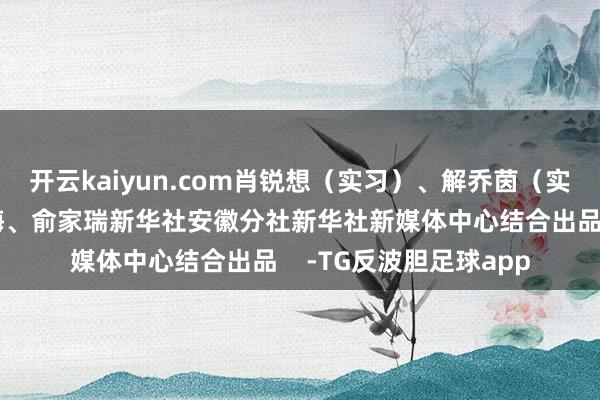 开云kaiyun.com肖锐想（实习）、解乔茵（实习）视频制作：叶柏海、俞家瑞新华社安徽分社新华社新媒体中心结合出品    -TG反波胆足球app