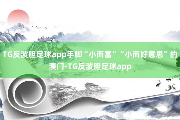 TG反波胆足球app手脚“小而富”“小而好意思”的澳门-TG反波胆足球app