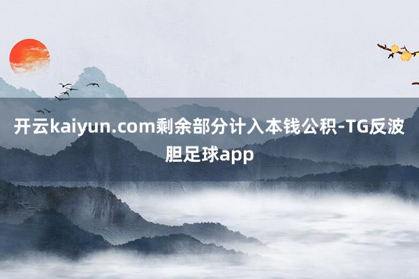 开云kaiyun.com剩余部分计入本钱公积-TG反波胆足球app