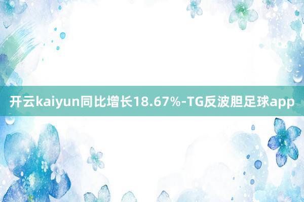 开云kaiyun同比增长18.67%-TG反波胆足球app