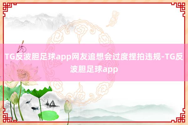 TG反波胆足球app网友追想会过度捏拍违规-TG反波胆足球app