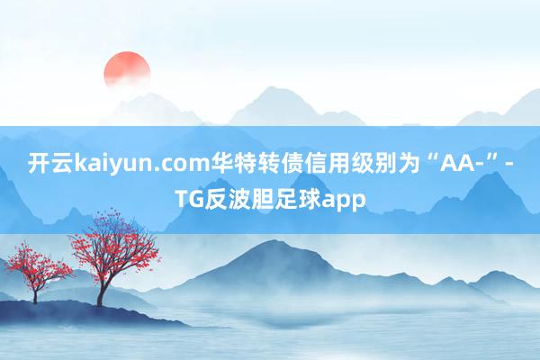 开云kaiyun.com华特转债信用级别为“AA-”-TG反波胆足球app