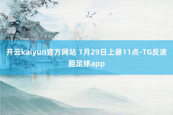 开云kaiyun官方网站 1月29日上昼11点-TG反波胆足球app