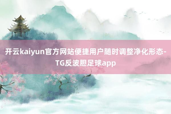 开云kaiyun官方网站便捷用户随时调整净化形态-TG反波胆足球app