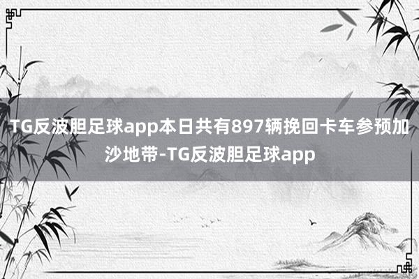 TG反波胆足球app本日共有897辆挽回卡车参预加沙地带-TG反波胆足球app