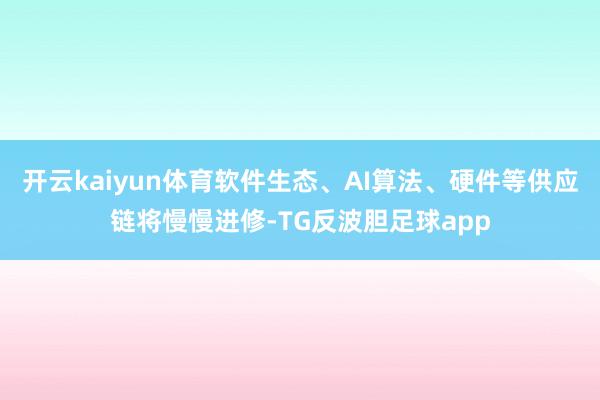 开云kaiyun体育软件生态、AI算法、硬件等供应链将慢慢进修-TG反波胆足球app