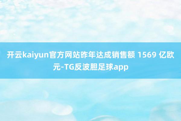 开云kaiyun官方网站昨年达成销售额 1569 亿欧元-TG反波胆足球app