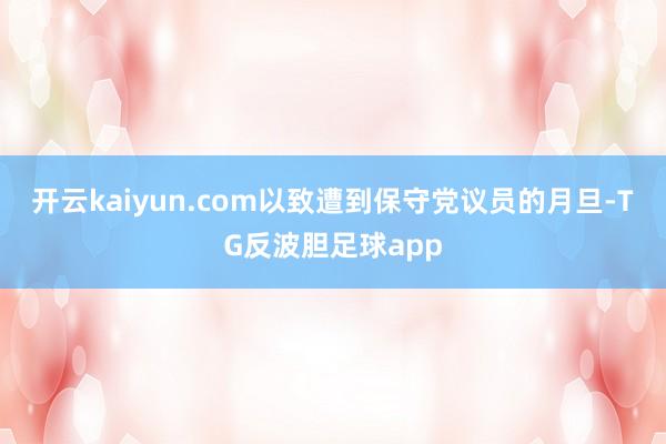 开云kaiyun.com以致遭到保守党议员的月旦-TG反波胆足球app