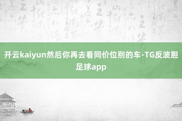 开云kaiyun然后你再去看同价位别的车-TG反波胆足球app